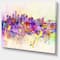 Designart - Purple New York Skyline - Cityscape Canvas Art Print
